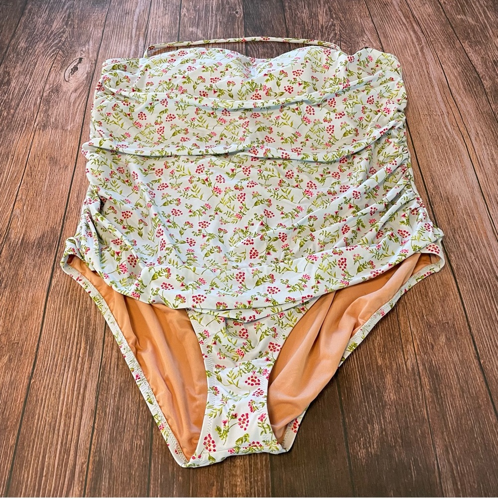 J. Crew Cloud Meadow Floral Swimsuit Size 24 NWT